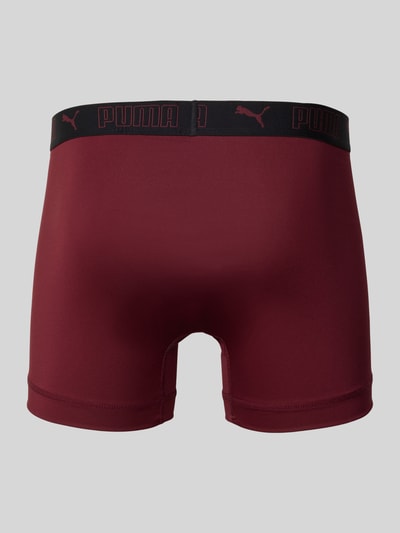PUMA Boxershort met elastische logoband in een set van 2 stuks Bordeaux - 3