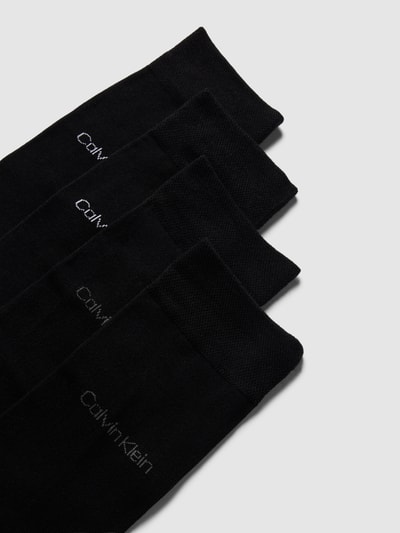 CK Calvin Klein Socken mit Label-Print im 4er-Pack Black 2