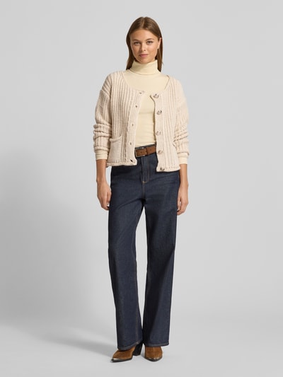 ZABAIONE Regular Fit Strickjacke mit Woll-Anteil Modell 'Da44lia' Beige 1