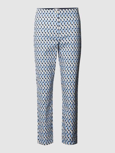 Christian Berg Woman Slim fit stoffen broek met all-over print Donkerblauw - 2