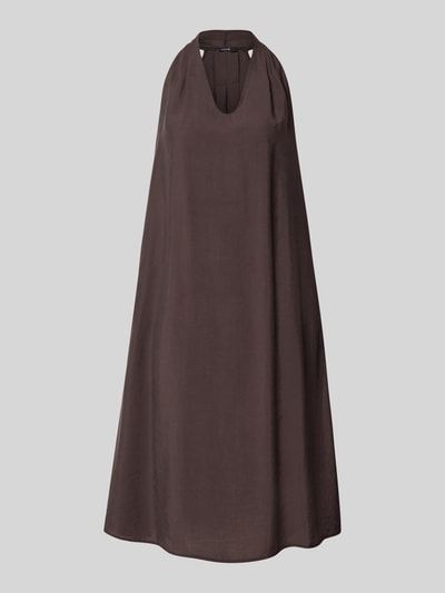 OPUS Neckholder-Midikleid mit Eingrifftaschen Modell 'Wordelia' Dunkelbraun 1