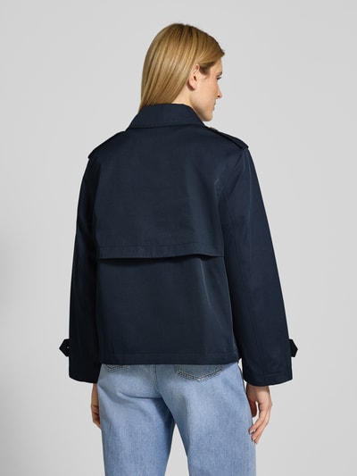 Jake*s Casual Trenchcoat in kurzem Design mit Baumwoll-Anteil Dunkelblau 5