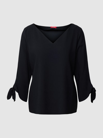 Esprit Bluzka w jednolitym kolorze z rękawem o dł. 3/4 Czarny 2