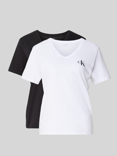 Calvin Klein Jeans T-Shirt mit Label-Print im 2er-Pack Black 2