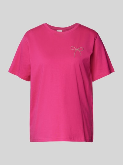 ICHI T-Shirt mit Applikation Modell 'NYNNA' Pink 2