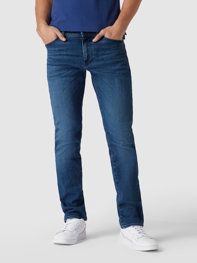 BOSS Orange Regular Fit Jeans mit Stretch-Anteil Modell 'Maine' Jeansblau 4