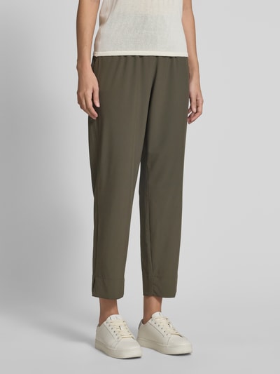 OPUS Broek met elastische band, model 'Mefini' Olijfgroen - 4