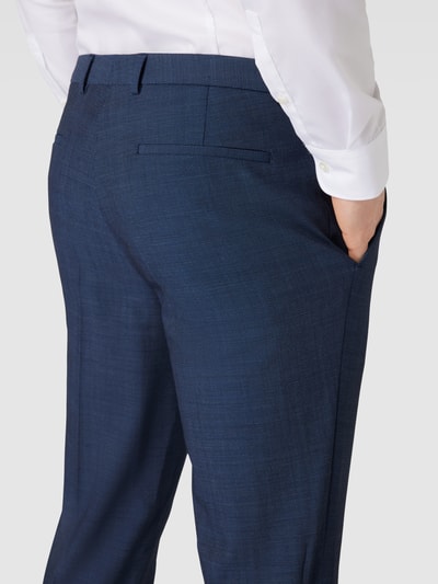 HUGO Slim fit pantalon met scheerwol, model 'Hesten' Donkerblauw - 3