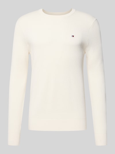 Tommy Hilfiger Regular fit gebreide pullover van zuiver katoen Ecru - 2