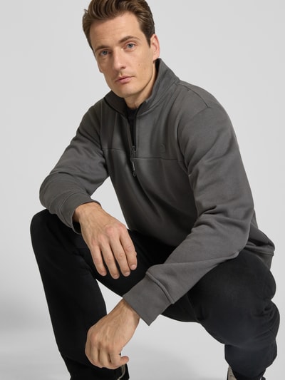 Tom Tailor Denim Regular Fit Sweatshirt aus Baumwoll-Mix Anthrazit 3