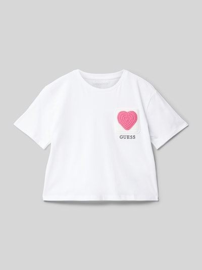 Guess T-Shirt mit Label-Details Weiss 1