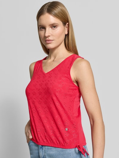 ZABAIONE Top mit Lochstickerei Modell 'Fa44bia' Pink 3