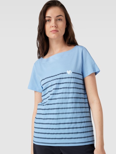 Tom Tailor T-Shirt mit Streifenmuster Hellblau 3