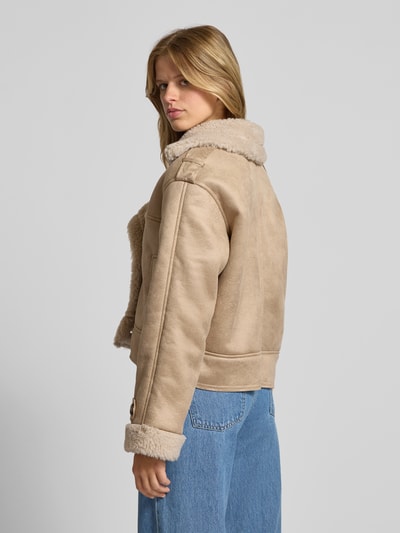 Only Regular fit jack in suèdelook, model 'YLVA' Zand gemêleerd - 5