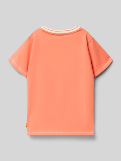 Steiff Regular Fit T-Shirt mit Logo-Stitching Lachs 3