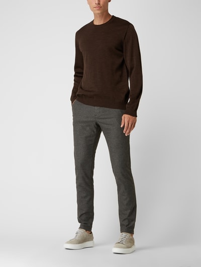 Strellson Slim Fit Chino mit Viskose-Anteil Modell 'Code' Dunkelbraun 1