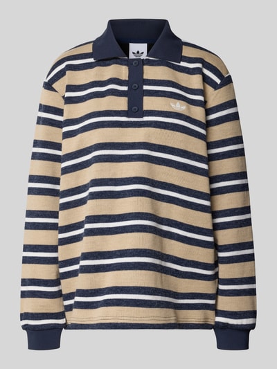 adidas Originals Pullover mit Logo-Detail Beige Melange 1