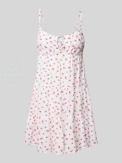 Review Minikleid mit Schlüsselloch-Ausschnitt Weiss 2
