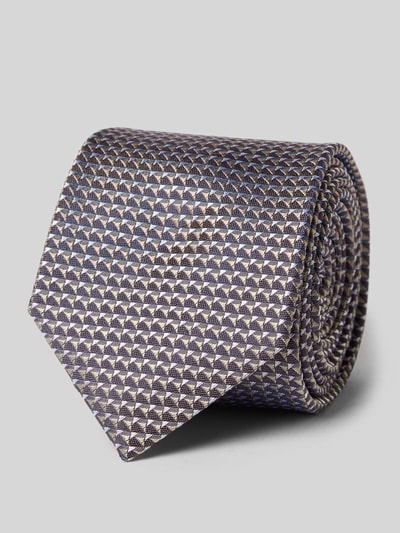 Prince Bowtie Zijden stropdas met logopatch (7 cm) Middenbruin - 1