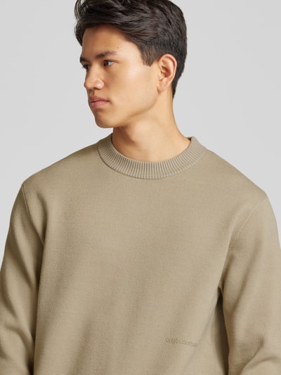 Jack & Jones Strickpullover mit Label-Print Modell 'VESTERBRO' Beige 3