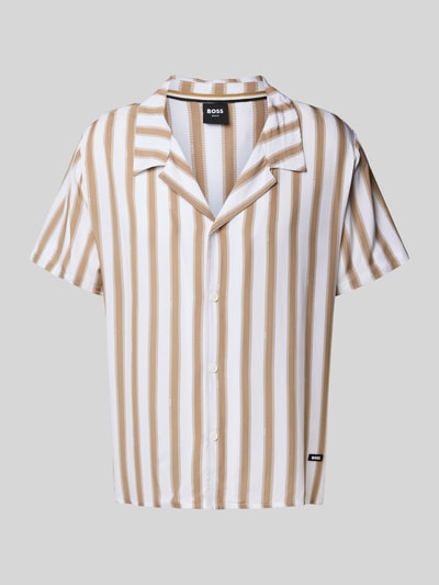 BOSS Relaxed Fit Freizeithemd mit Resortkragen Beige 2