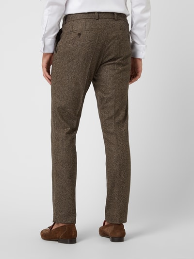 Carl Gross Pantalon met zijde, model 'Tomte' Middenbruin - 5