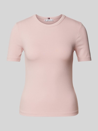 Tommy Hilfiger T-Shirt aus Viskose-Mix mit Rundhalsausschnitt Rosa 2