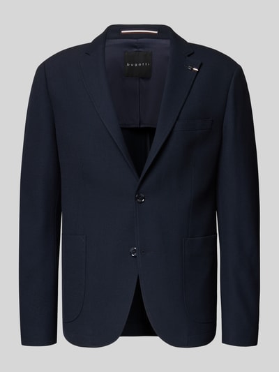 bugatti Regular fit 2-knoops colbert met viscose Marineblauw - 2