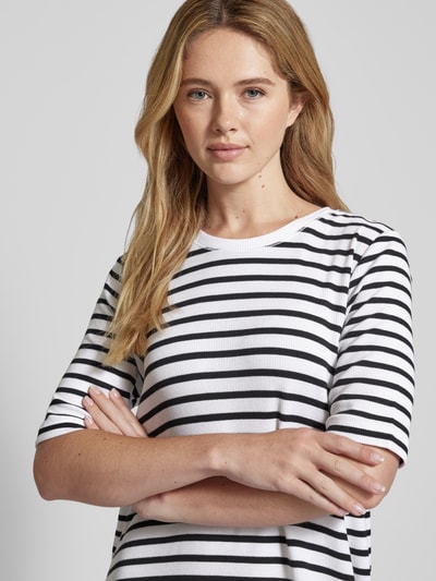 Marc O'Polo T-Shirt-Kleid in Ripp-Optik Marine 3