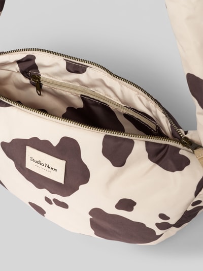 STUDIO NOOS Torba na ramię z detalem z logo Złamany biały 5