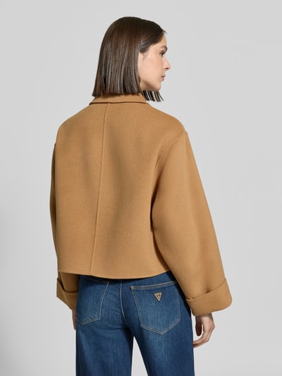 Marella Regular Fit Jacke aus Lanawoll-Mix Modell 'Tempio' Camel 5