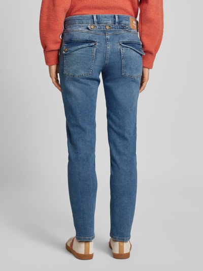 MAC Slim fit jeans met knoop- en ritssluiting, model 'Montana' Blauw - 5