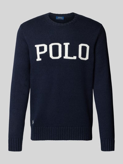 Polo Ralph Lauren Sweter z dzianiny z wyhaftowanym logo Granatowy 2