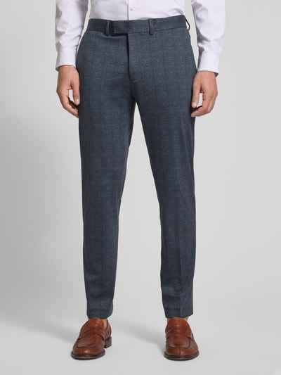 Christian Berg Men Slim fit pantalon met achterzakken en viscose Blauw - 4