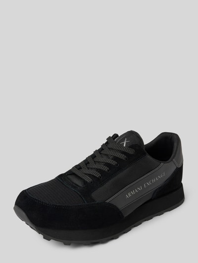 ARMANI EXCHANGE Sneaker mit Label-Print Modell 'ENGLISH' Black 1