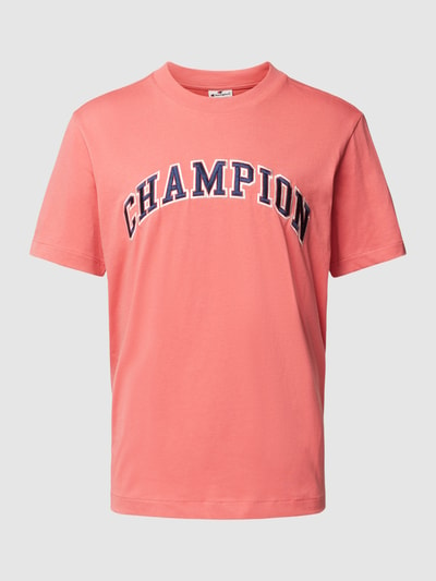 CHAMPION T-Shirt mit Label- und Logo-Stitching Modell 'Rochester' Rot 2