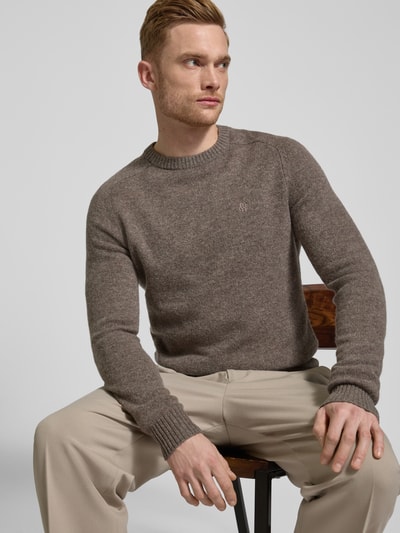 MCNEAL Wollpullover mit Label-Stitching Graphit Melange 3