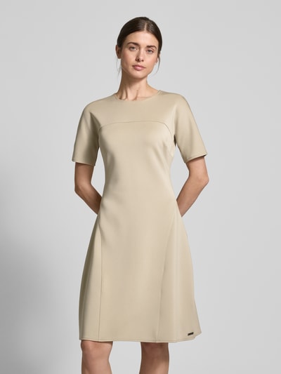 Calvin Klein Womenswear Knielanges Kleid mit Teilungsnähten Taupe 4