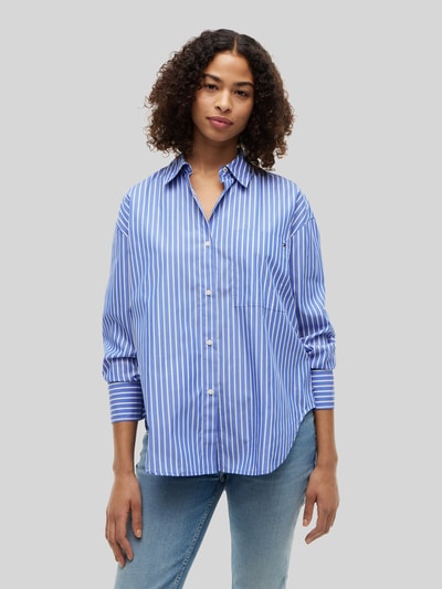 Tommy Hilfiger Bluzka z długim rękawem o kroju relaxed fit z czystej bawełny Granatowy 4