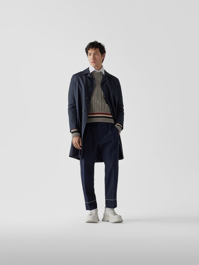 Thom Browne Pullover mit Zopfmuster Hellgrau 1