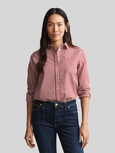 GANT Regular Fit Hemdbluse mit Logo-Stitching Rostrot 4