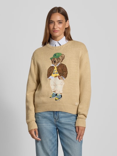 Polo Ralph Lauren Gebreide pullover met ribboorden Camel - 4