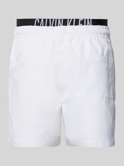 Calvin Klein Underwear Badehose mit Label-Print Weiss 3