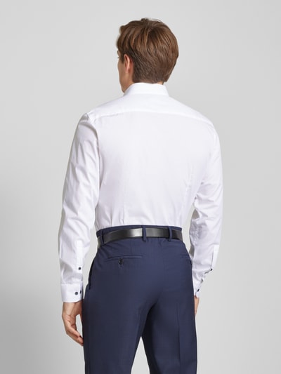 Jake*s Slim Fit Business-Hemd mit Knopfleiste Weiss 5