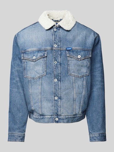 Hugo Blue Jeansjack met borstzakken, model 'Dex' Jeansblauw - 2