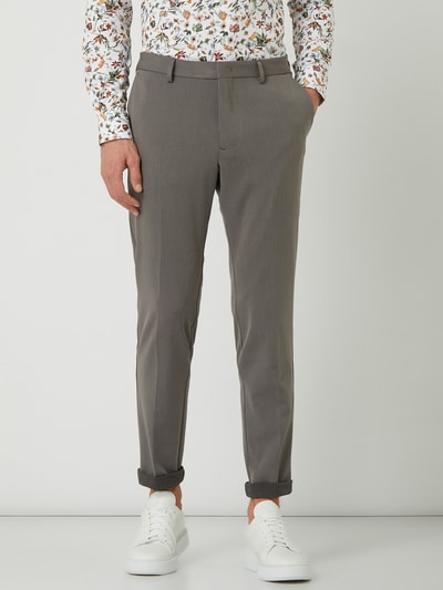 BOSS Pantalon met stretchgehalte Taupe - 4