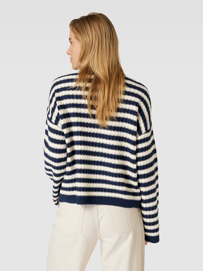 YAS Strickpullover mit Streifenmuster Modell 'Blues' Marine 5