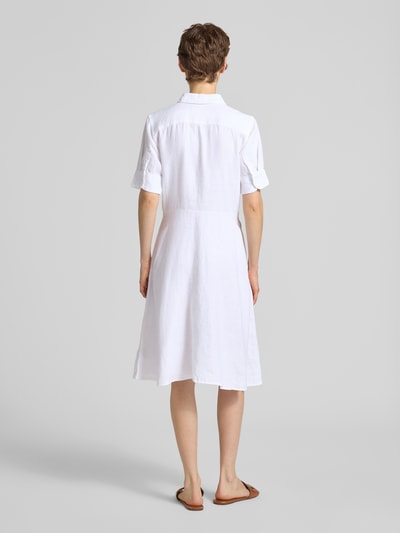 Lauren Ralph Lauren Körpernahes Blusenkleid aus reinem Leinen Weiss 5