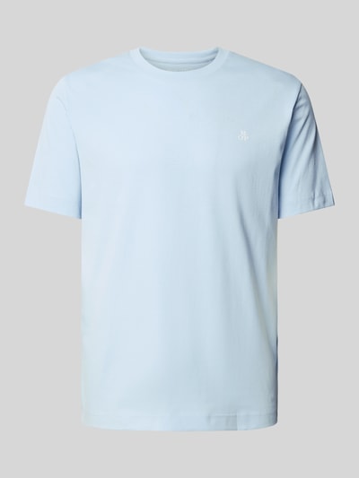 Marc O'Polo T-shirt met labelprint Lichtblauw - 2