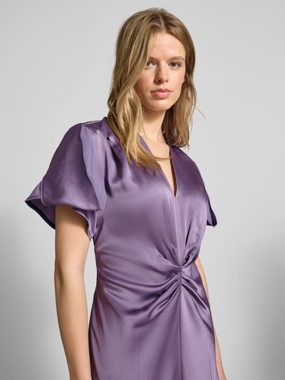 Victoria Beckham Maxikleid mit V-Ausschnitt Lila 3